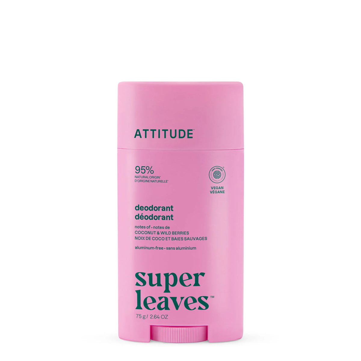Deodorant - Aluminum-free Coconut & Wild Berries-2.64 Oz.