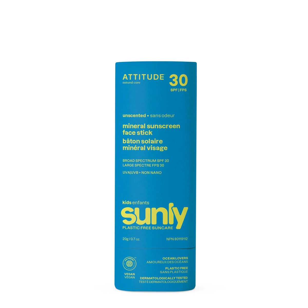 Kids Sunscreen Face Stick - Spf 30 Unscented-0.7 FL. OZ.